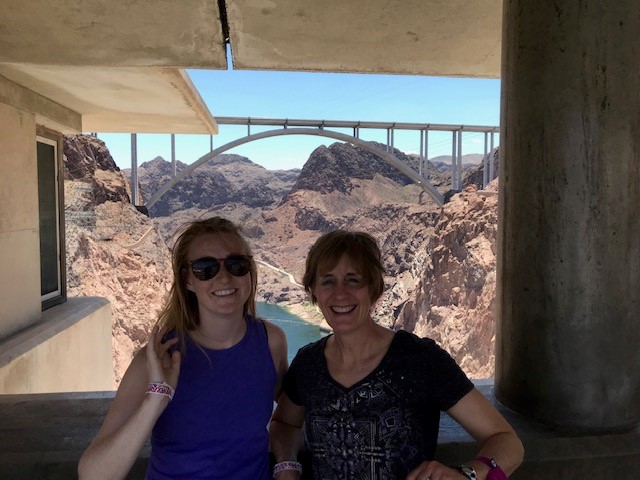 Rachel and Terri Dougherty at Hoover Dam.